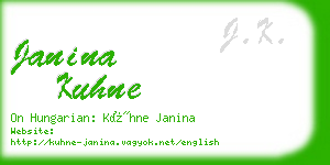 janina kuhne business card